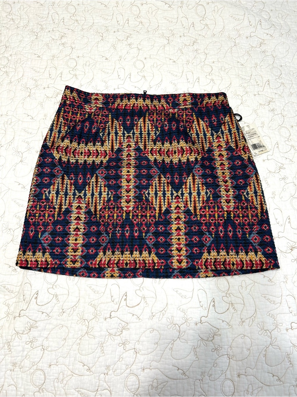 NWT Sam Edelman Navy Tribal Print Mini Skirt